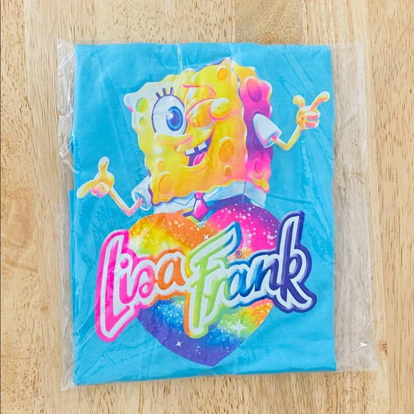 NWT Rare! Spongebob x Lisa Frank: Small & Medium Mint Blue Girls Tank Top - Picture 3 of 4